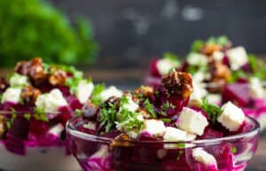 IQF Brie Cubes - Brie, Beetroot and Walnut Salad